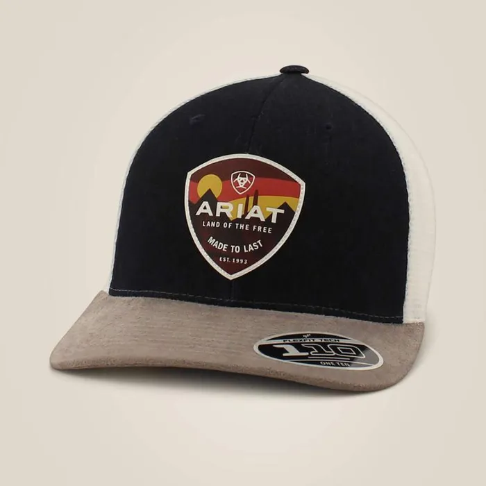 Men Hats and Caps Ariat Sunset Patch Cap Denim