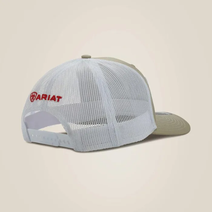 Men Hats and Caps Ariat Usa Flag Patch Logo Cap Tan Men Hats and Caps Ariat Usa Flag Patch Logo Cap Tan