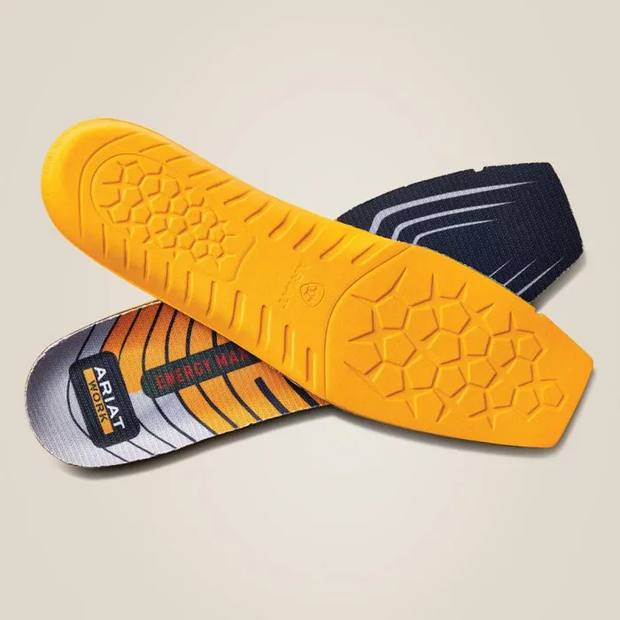 Men Insoles Ariat Men039s Energy Max Work Wide Square Toe Insole Orange