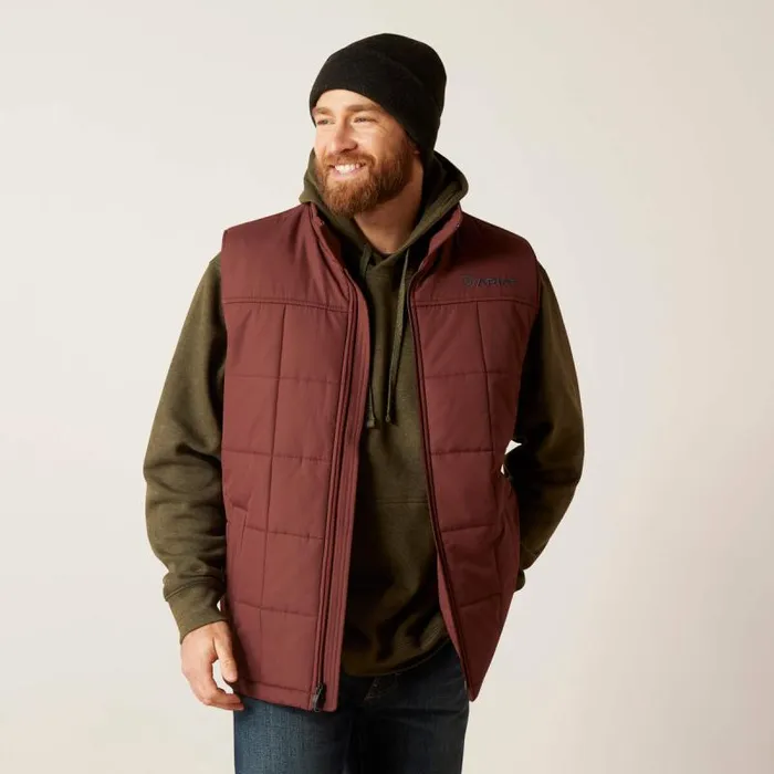 Men Jackets and Vests Ariat Crius Insulated Vest Beaten Root