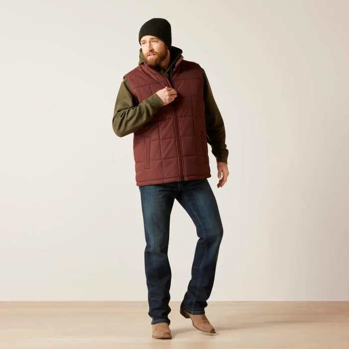 Men Jackets and Vests Ariat Crius Insulated Vest Beaten Root Men Jackets and Vests Ariat Crius Insulated Vest Beaten Root