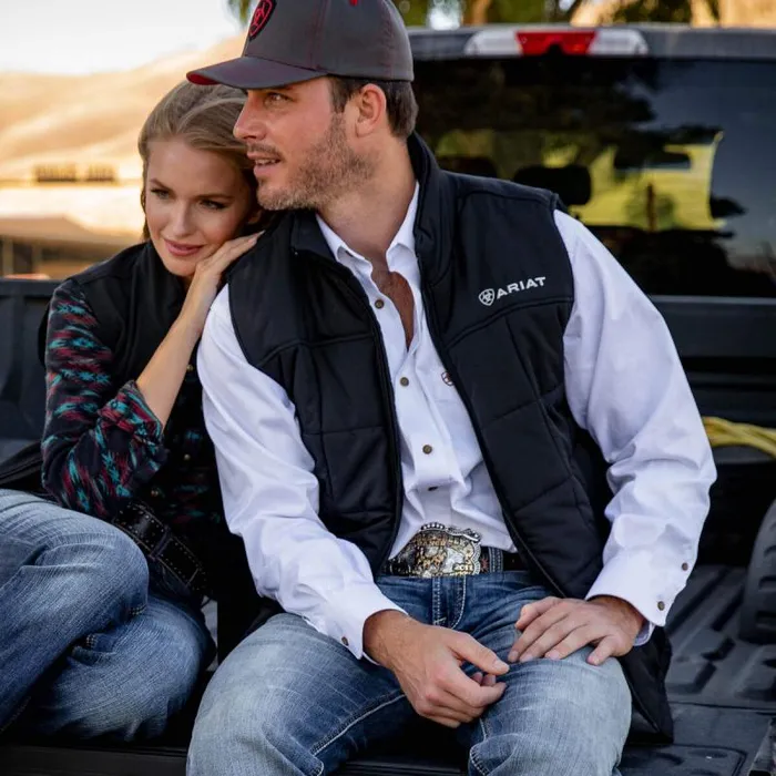 Men Jackets and Vests Ariat Crius Insulated Vest Black Men Jackets and Vests Ariat Crius Insulated Vest Black