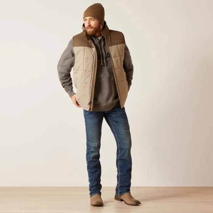 Men Jackets and Vests Ariat Crius Insulated Vest Brindlemajor Brown Men Jackets and Vests Ariat Crius Insulated Vest Brindlemajor Brown
