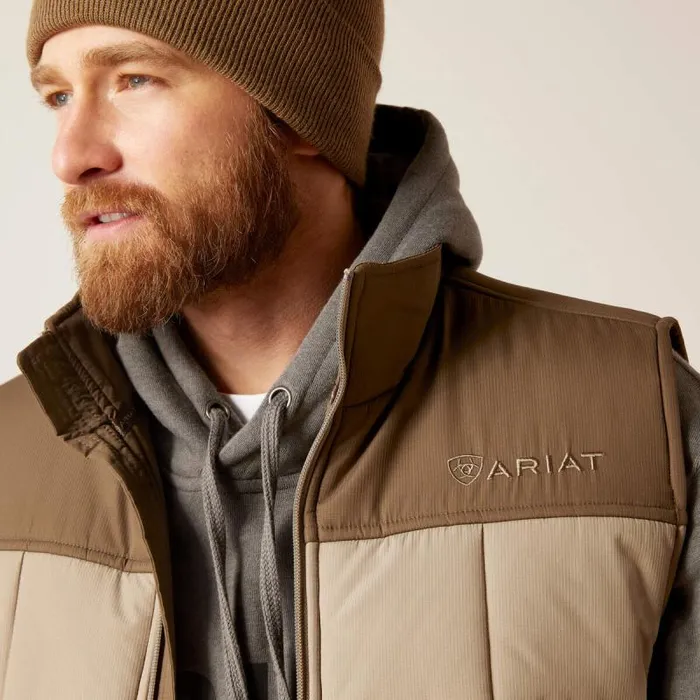 Men Jackets and Vests Ariat Crius Insulated Vest Brindlemajor Brown Men Jackets and Vests Ariat Crius Insulated Vest Brindlemajor Brown