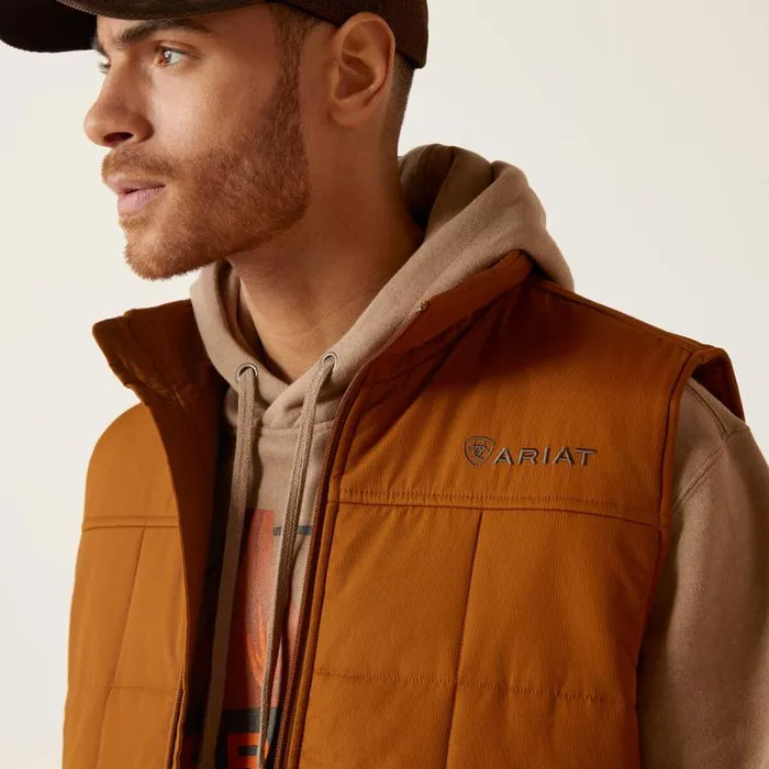 Men Jackets and Vests Ariat Crius Insulated Vest Chestnut Men Jackets and Vests Ariat Crius Insulated Vest Chestnut