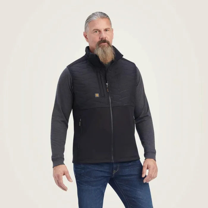Men Jackets and Vests Ariat Rebar Cloud 9 Insulated Vest Black
