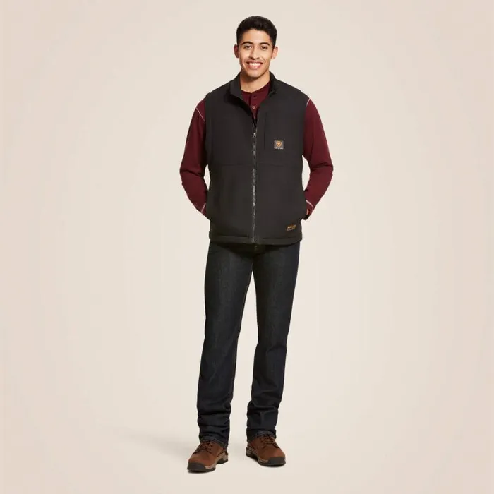 Men Jackets and Vests Ariat Rebar DuraCanvas Vest Black Men Jackets and Vests Ariat Rebar DuraCanvas Vest Black