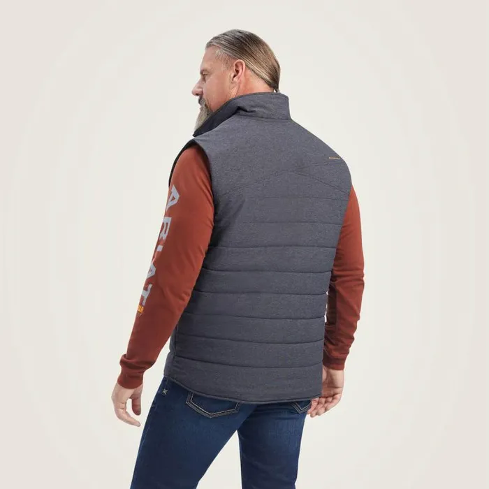 Men Jackets and Vests Ariat Rebar Valiant Stretch Canvas Water Resistant Insulated Vest Charcoal Heather Men Jackets and Vests Ariat Rebar Valiant Stretch Canvas Water Resistant Insulated Vest Charcoal Heather