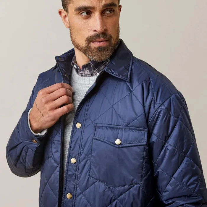 Men Jackets and Vests Ariat Stinson Shirt Jacket Navy Men Jackets and Vests Ariat Stinson Shirt Jacket Navy
