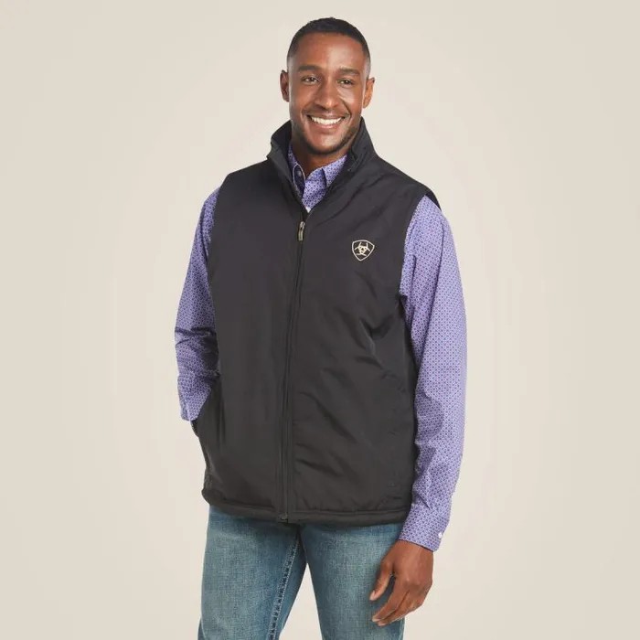 Men Jackets and Vests Ariat Team Logo Insulated Vest Black
