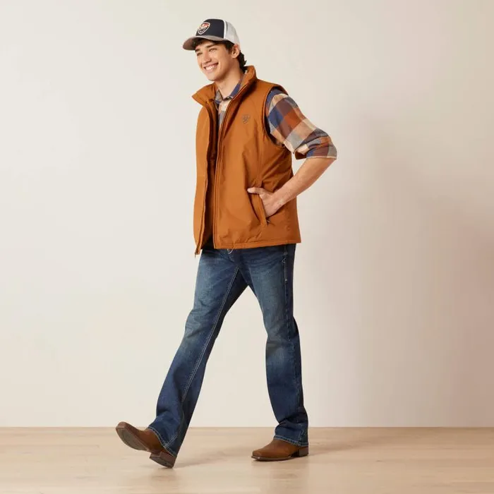 Men Jackets and Vests Ariat Team Logo Insulated Vest Chestnut Men Jackets and Vests Ariat Team Logo Insulated Vest Chestnut