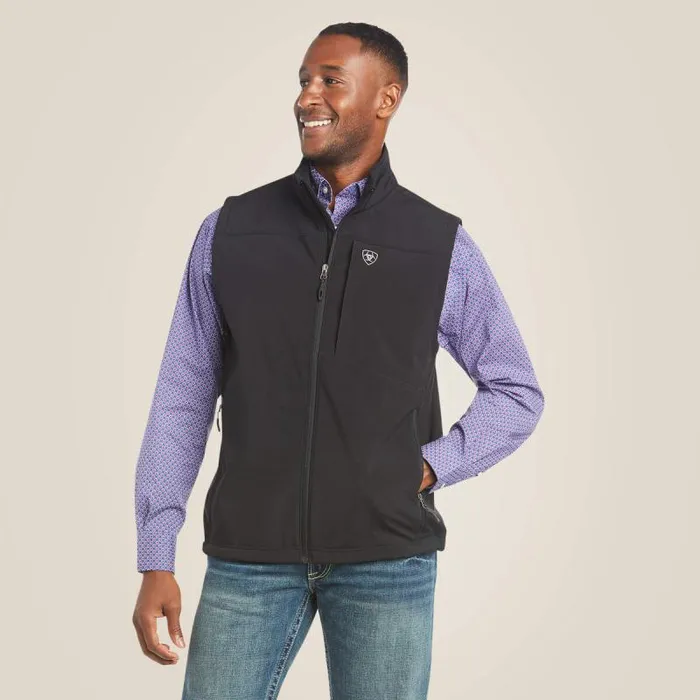 Men Jackets and Vests Ariat Vernon 20 Softshell Vest Black