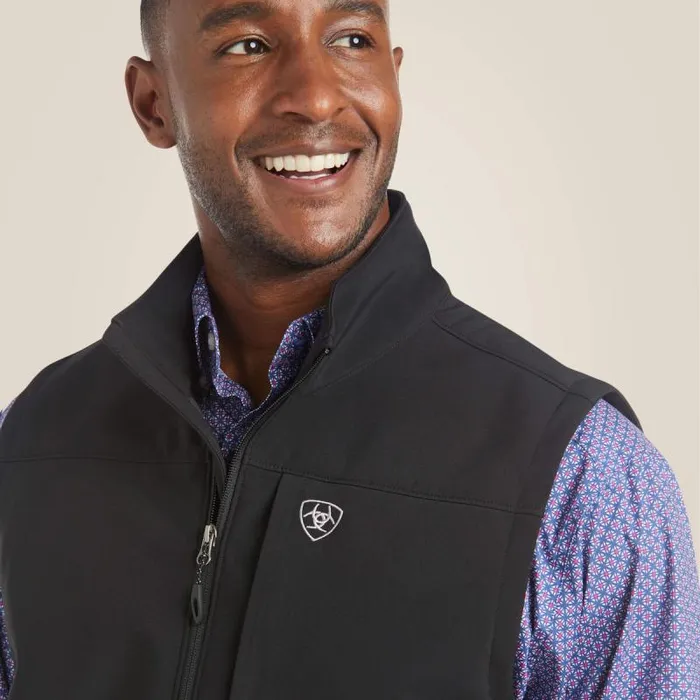 Men Jackets and Vests Ariat Vernon 20 Softshell Vest Black Men Jackets and Vests Ariat Vernon 20 Softshell Vest Black