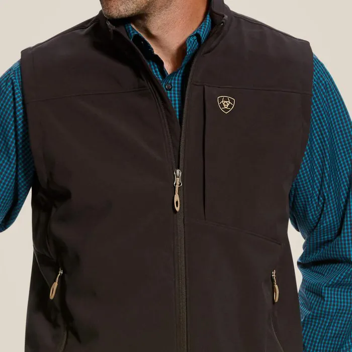 Men Jackets and Vests Ariat Vernon 20 Softshell Vest Espresso Men Jackets and Vests Ariat Vernon 20 Softshell Vest Espresso