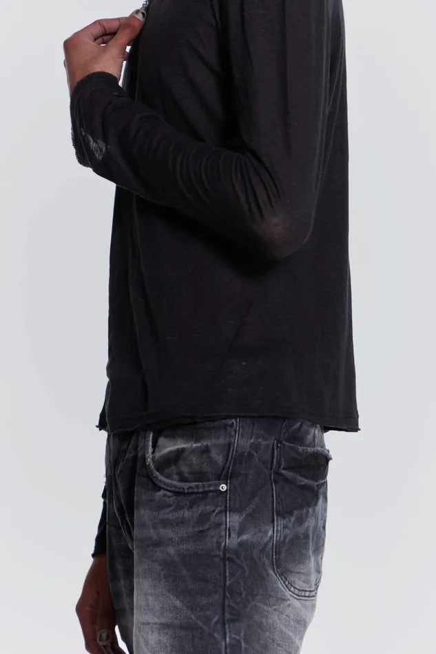 Men Jaded London Basics Black Mist Long Sleeve