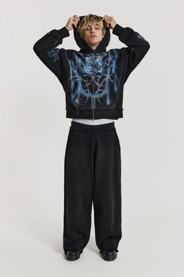 Men Jaded London Hoodies and Sweatshirts Light Across The Water Zip Up Hoodie