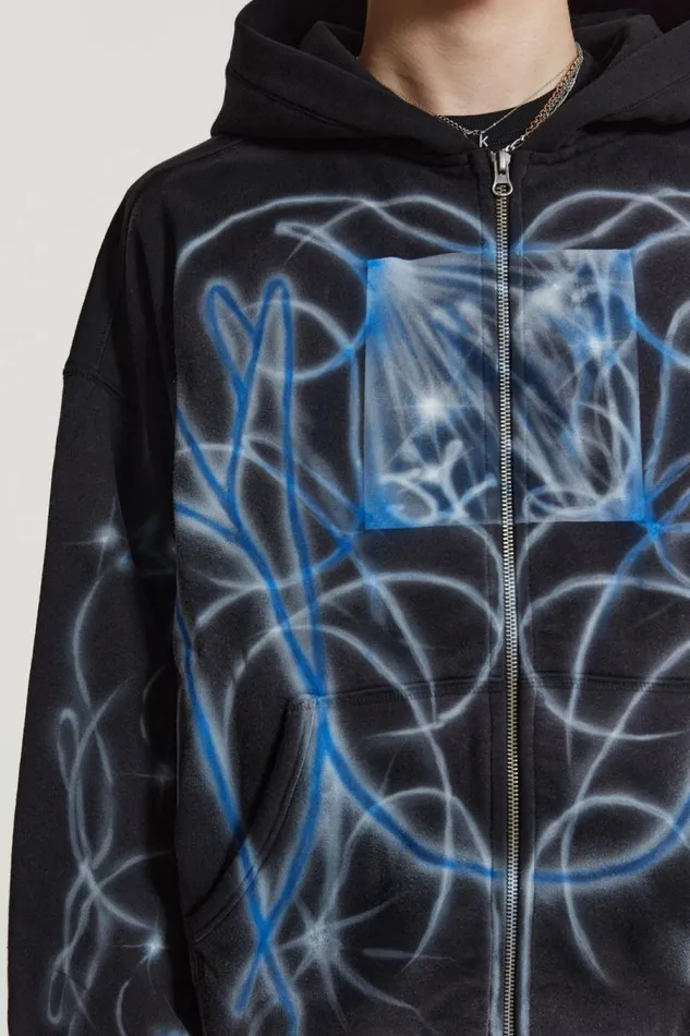 Men Jaded London Hoodies and Sweatshirts Light Across The Water Zip Up Hoodie