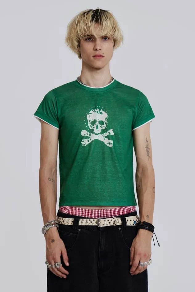 Men Jaded London TShirts Bones Tee