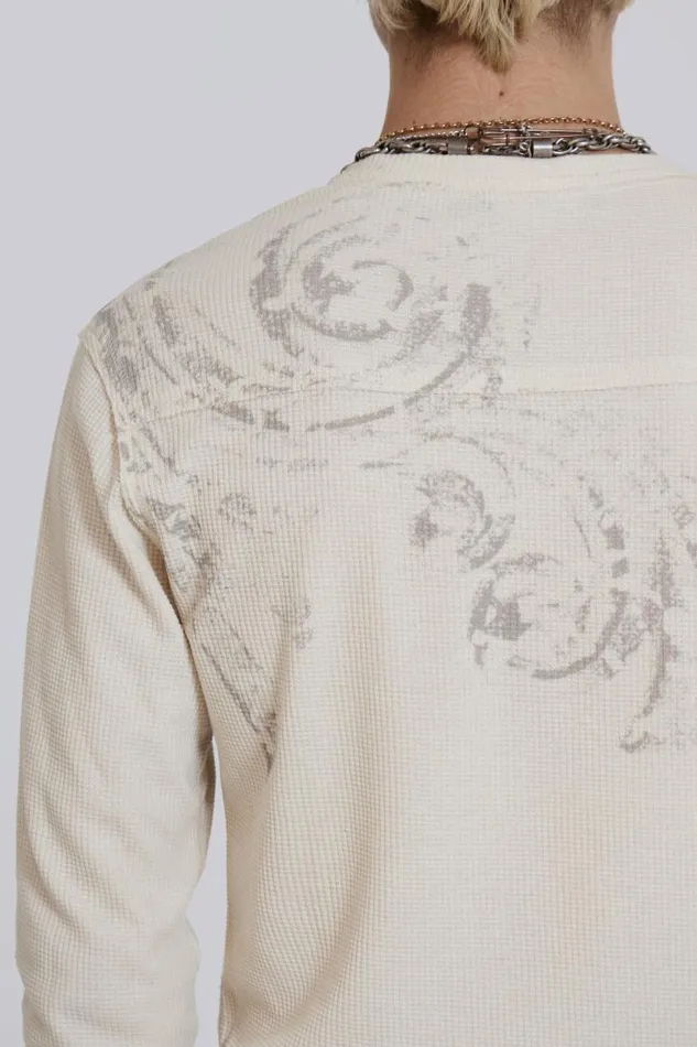 Men Jaded London TShirts Sanctified Waffle Henley