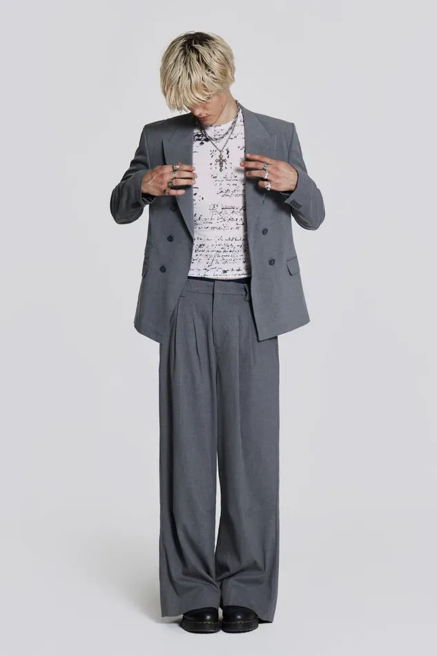 Men Jaded London Tailoring Grey Goliath Blazer