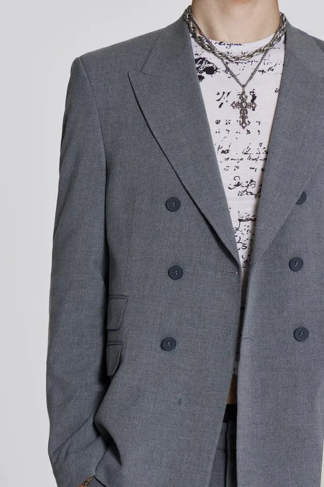 Men Jaded London Tailoring Grey Goliath Blazer