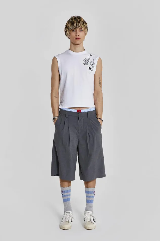 Men Jaded London Vests Stars And Spikes Tank