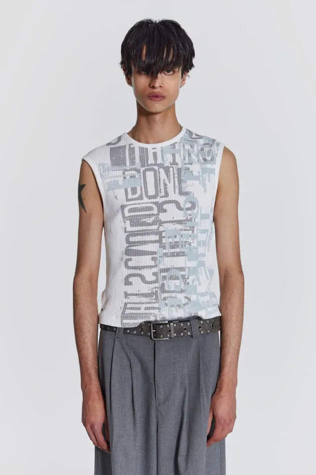 Men Jaded London Vests Thesis Tank