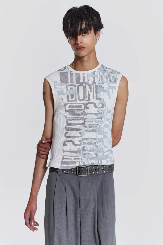 Men Jaded London Vests Thesis Tank