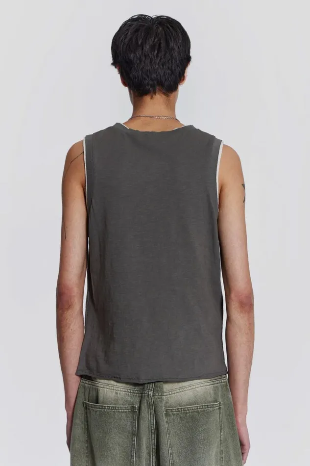 Men Jaded London Vests Troupe Layered Tank