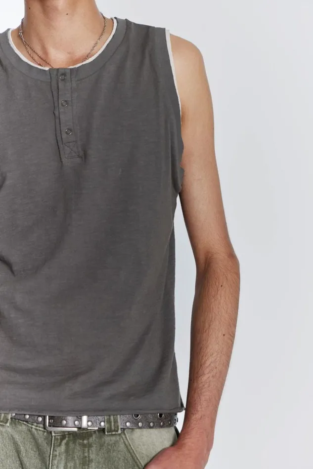 Men Jaded London Vests Troupe Layered Tank