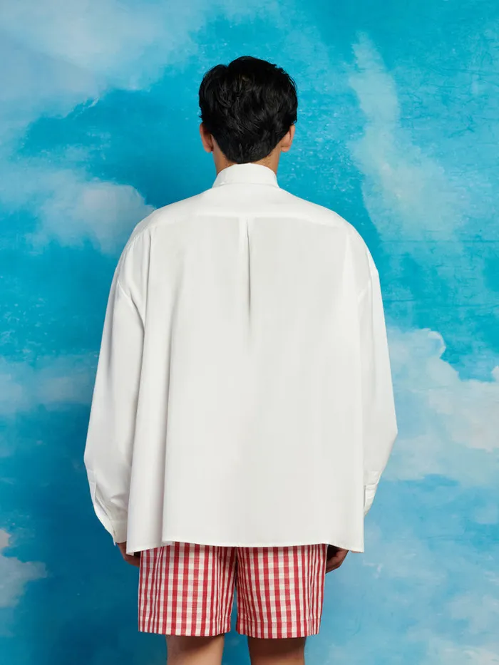 Men Lincoln Neck Tie Shirt Pearled White Sister Jane Shirts