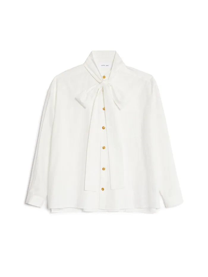 Men Lincoln Neck Tie Shirt Pearled White Sister Jane Shirts