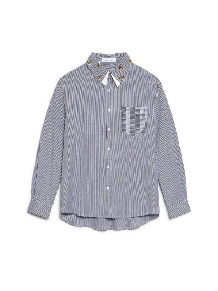 Men Penny Embellished Shirt Stone Blue Sister Jane Shirts