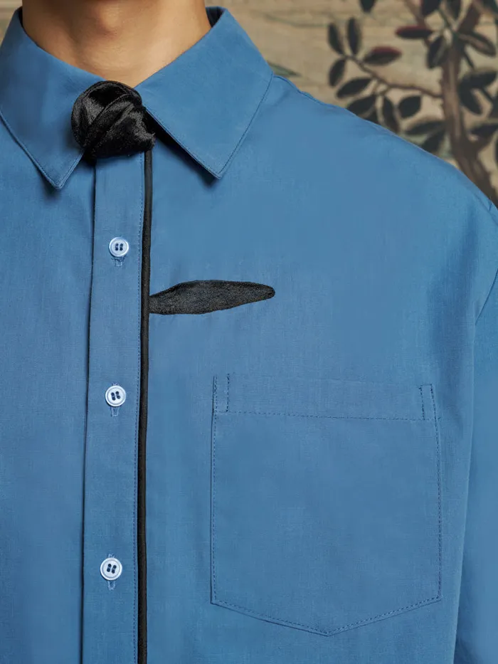 Men Penny Flower Shirt Peacock Blue Sister Jane Shirts
