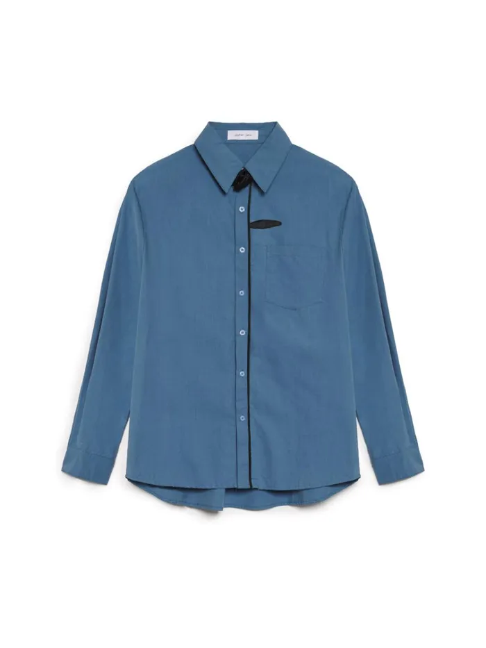 Men Penny Flower Shirt Peacock Blue Sister Jane Shirts