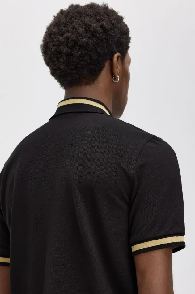 Men Polo Shirts Fred Perry M2 Blackchampagne