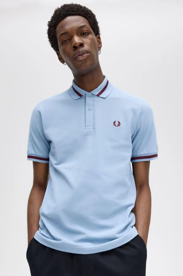 Men Polo Shirts Fred Perry M2 Skyoxblood