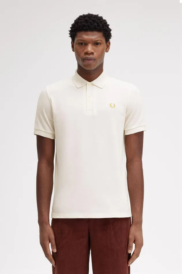 Men Polo Shirts Fred Perry M3 Ecruhoneycomb