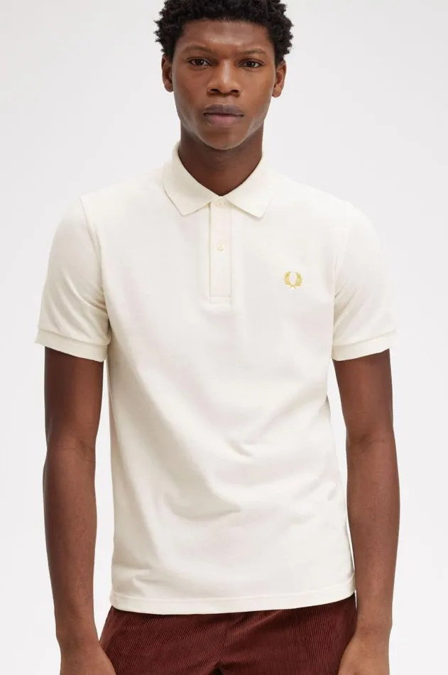 Men Polo Shirts Fred Perry M3 Ecruhoneycomb