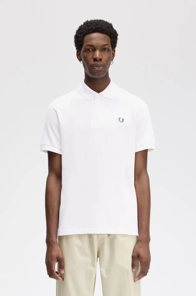 Men Polo Shirts Fred Perry M3 Whitenavy