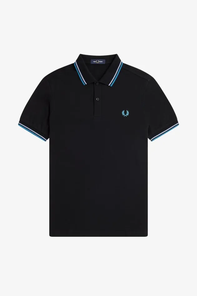 Men Polo Shirts Fred Perry M3600 Blacklight Smokerunaway Bay Ocean