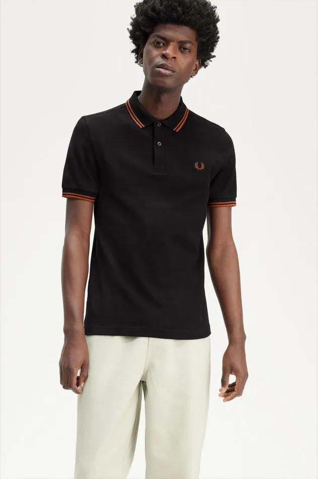 Men Polo Shirts Fred Perry M3600 Blackmarmalademarmalade