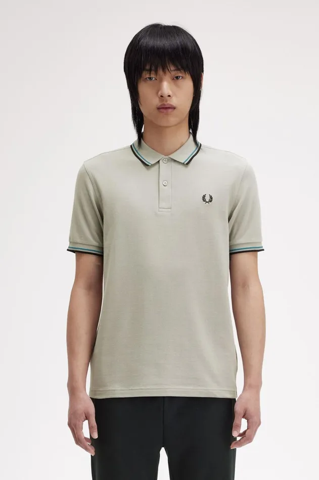 Men Polo Shirts Fred Perry M3600 Limestonerunaway Bay Oceanblack