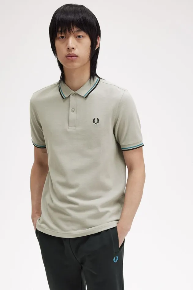 Men Polo Shirts Fred Perry M3600 Limestonerunaway Bay Oceanblack