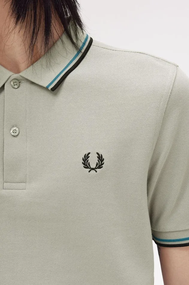 Men Polo Shirts Fred Perry M3600 Limestonerunaway Bay Oceanblack