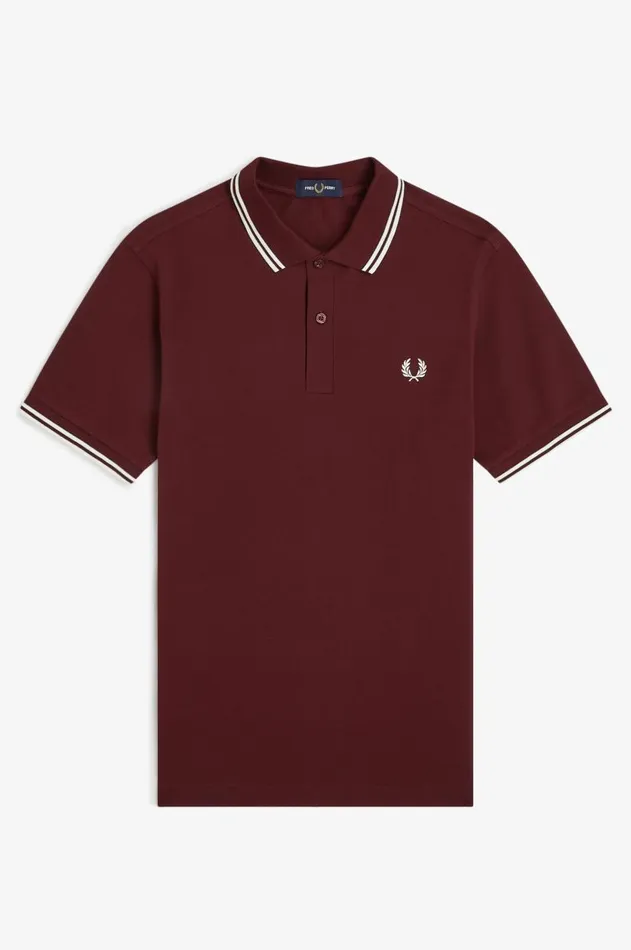 Men Polo Shirts Fred Perry M3600 Oxbloodecruecru