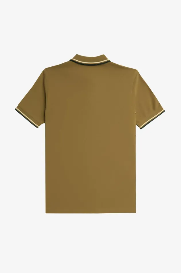Men Polo Shirts Fred Perry M3600 Shaded Stoneice Creamblack