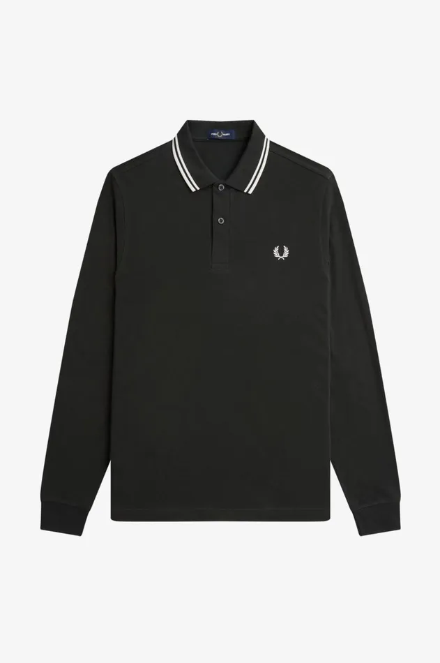 Men Polo Shirts Fred Perry M3636 Night Greensnow Whitesnow White