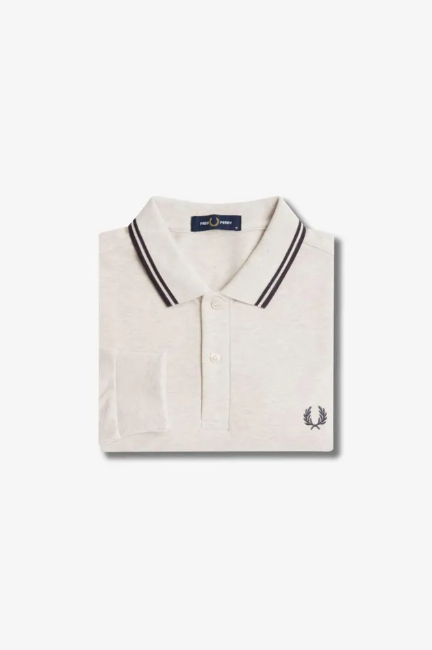 Men Polo Shirts Fred Perry M3636 Porridge Marlanchor Greyanchor Grey