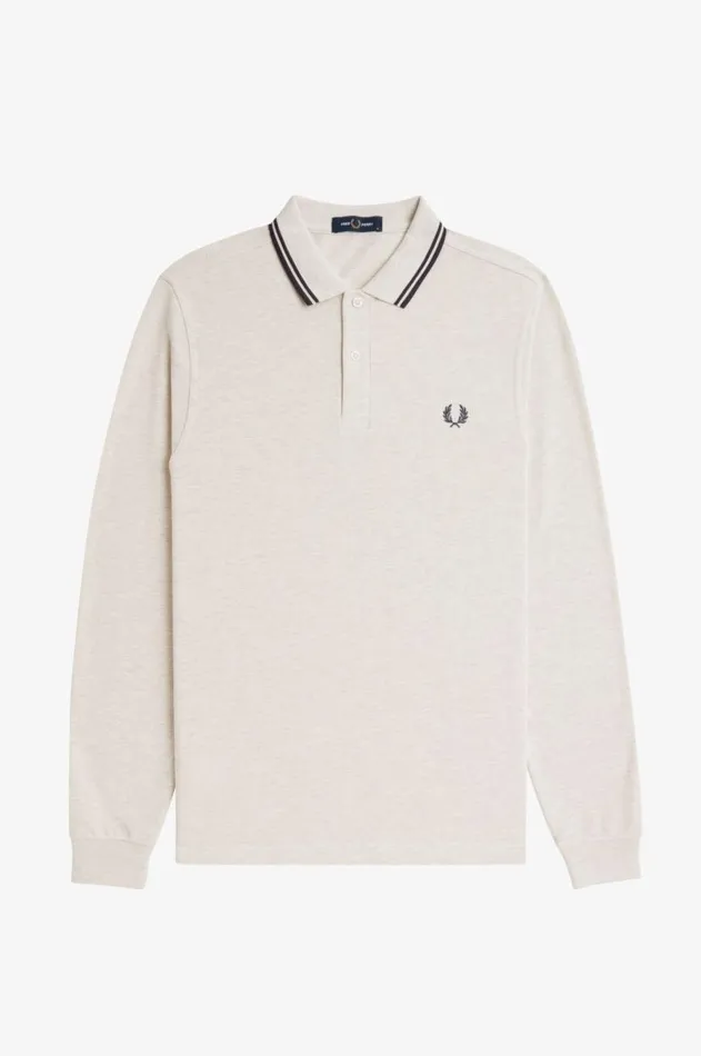 Men Polo Shirts Fred Perry M3636 Porridge Marlanchor Greyanchor Grey